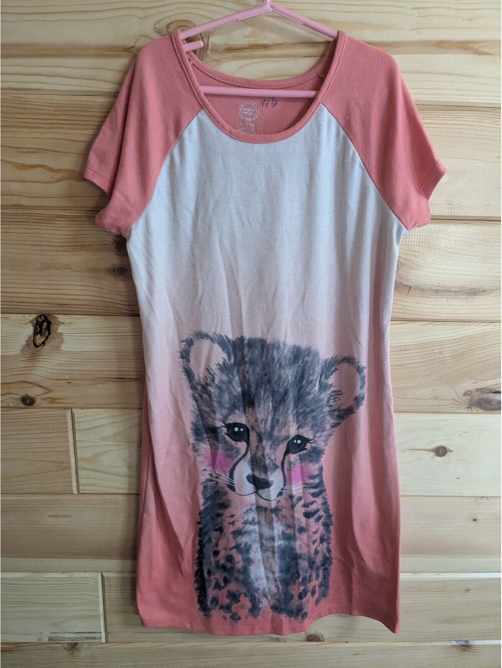 Girls nightgown cheetah large 10/12
